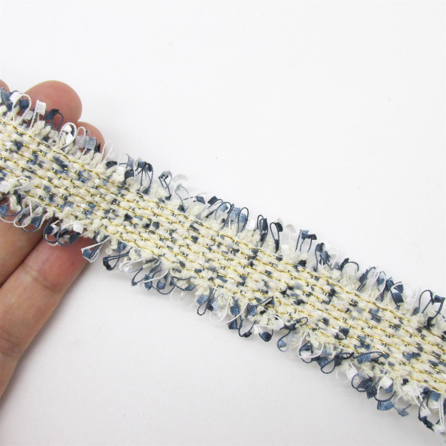 Frayed Braid with Metallic Threads 30mm x 1m - 6381