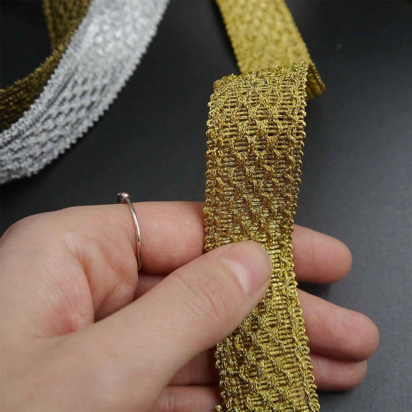 Textured Metallic Braid 6344