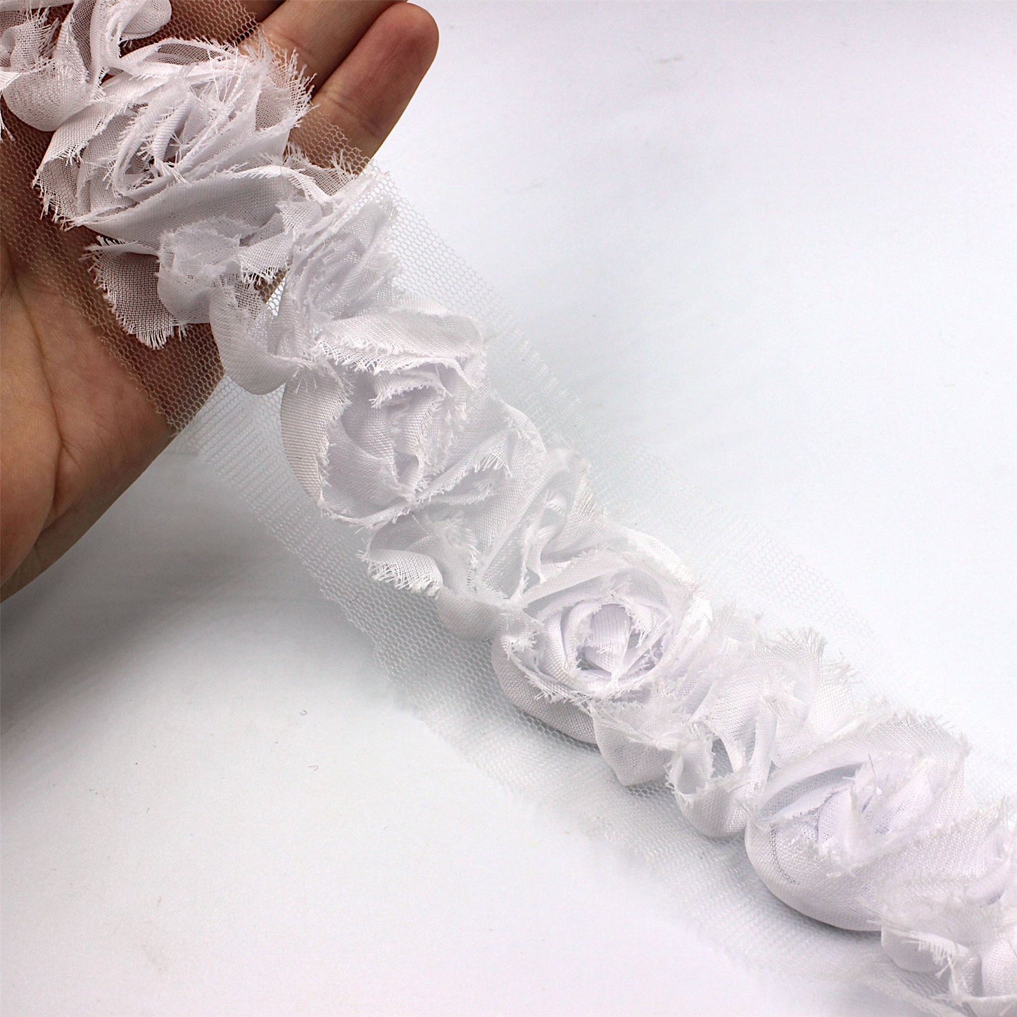 Frayed Sheer Rose Braid 9446