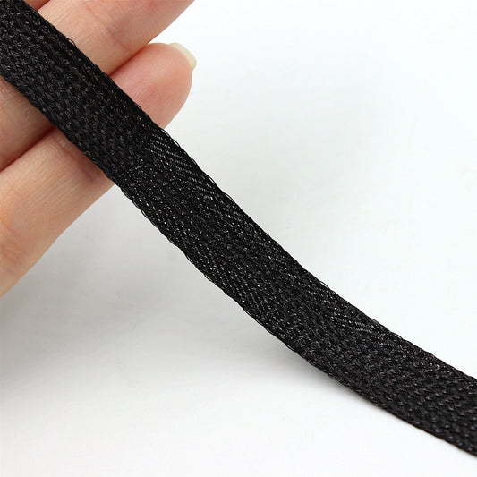 Woven Metallic Flat Braid 12mm x 1m - 5018