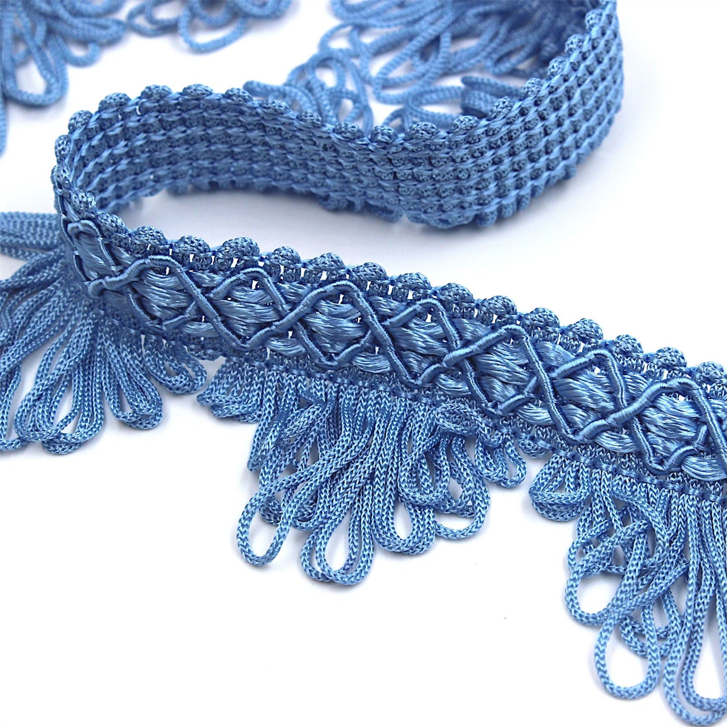 Vintage Braid With Van Dyke Fringe 40mm 2389