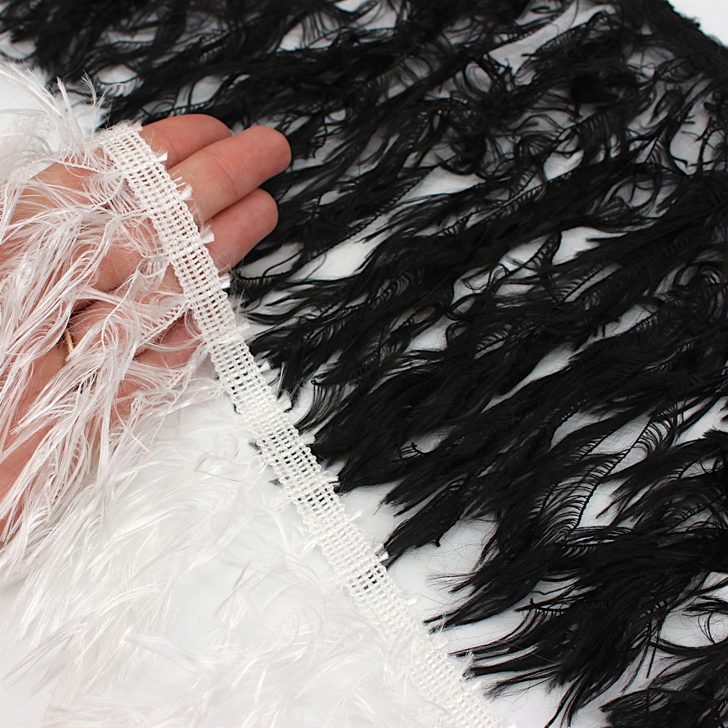 Faux Feather Fringe 20cm x1m - 9825
