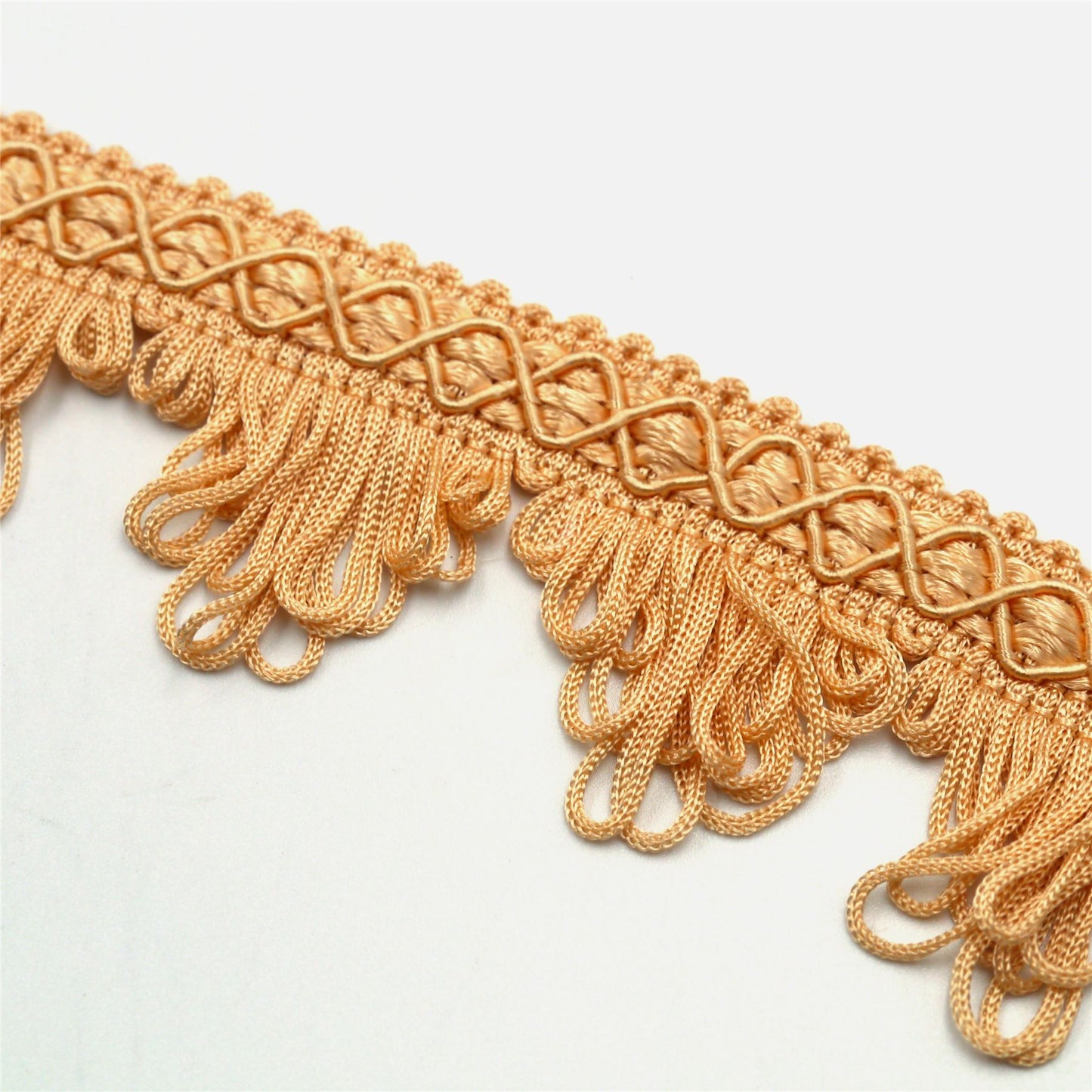 Vintage Braid With Van Dyke Fringe 40mm 2389