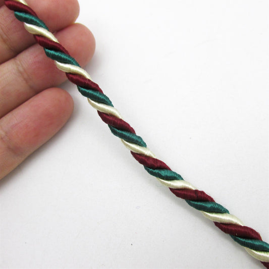 Tri-colour Twisted Cord 5mm x1m - 6854