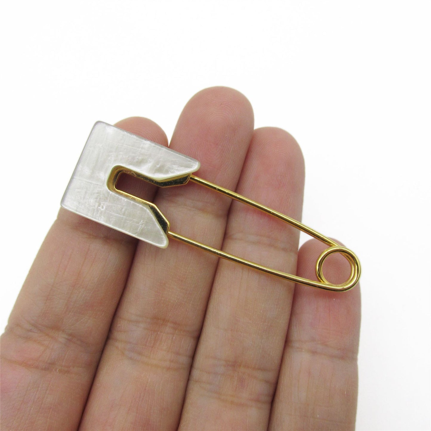 Safety Pin with Pearl End Cap 57mm - 5318