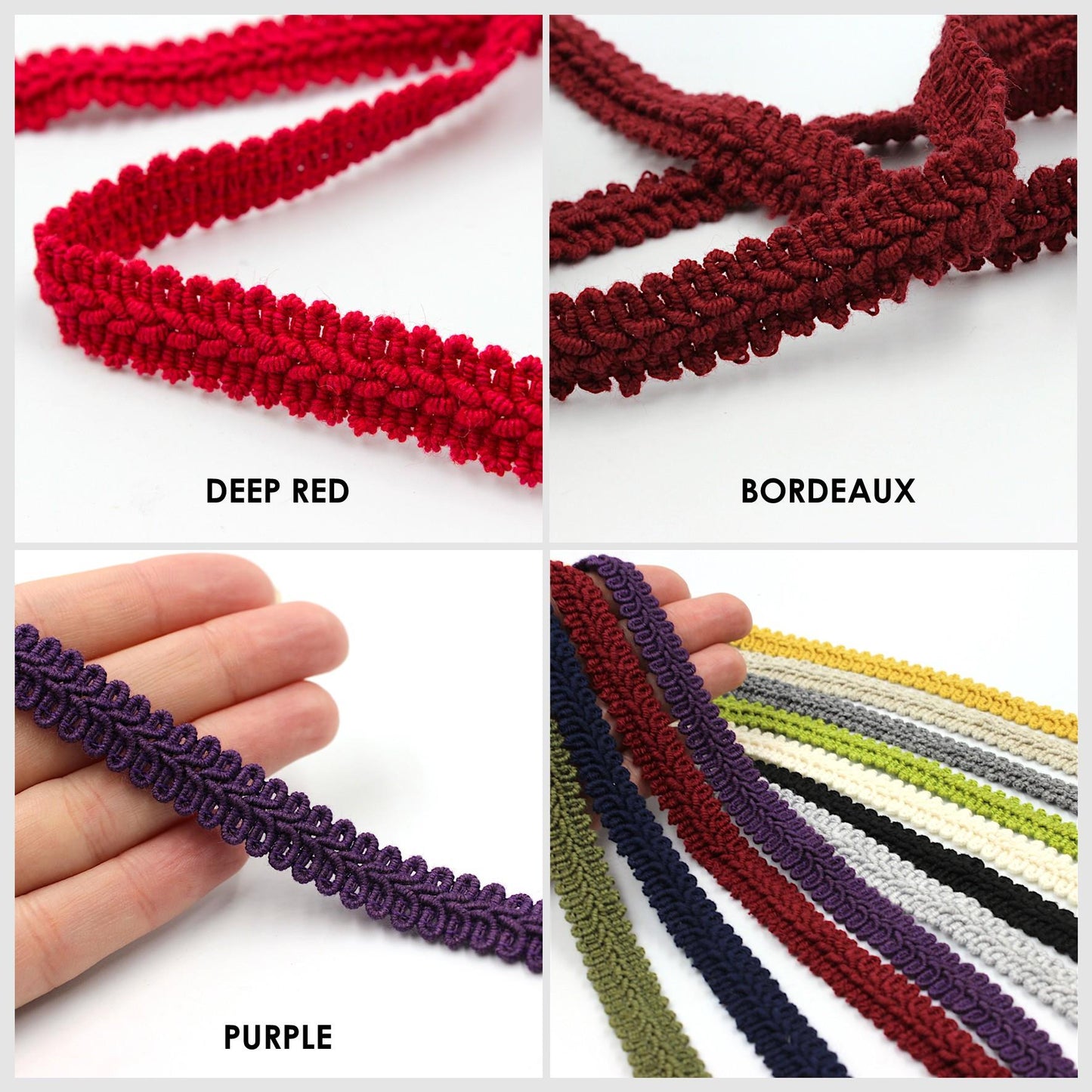 Cotton Mix Feather Braid 14mm x1m - 9843
