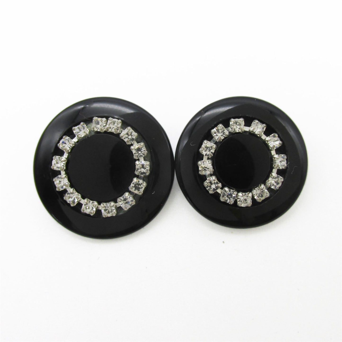 Button with Diamante Circle - 4370