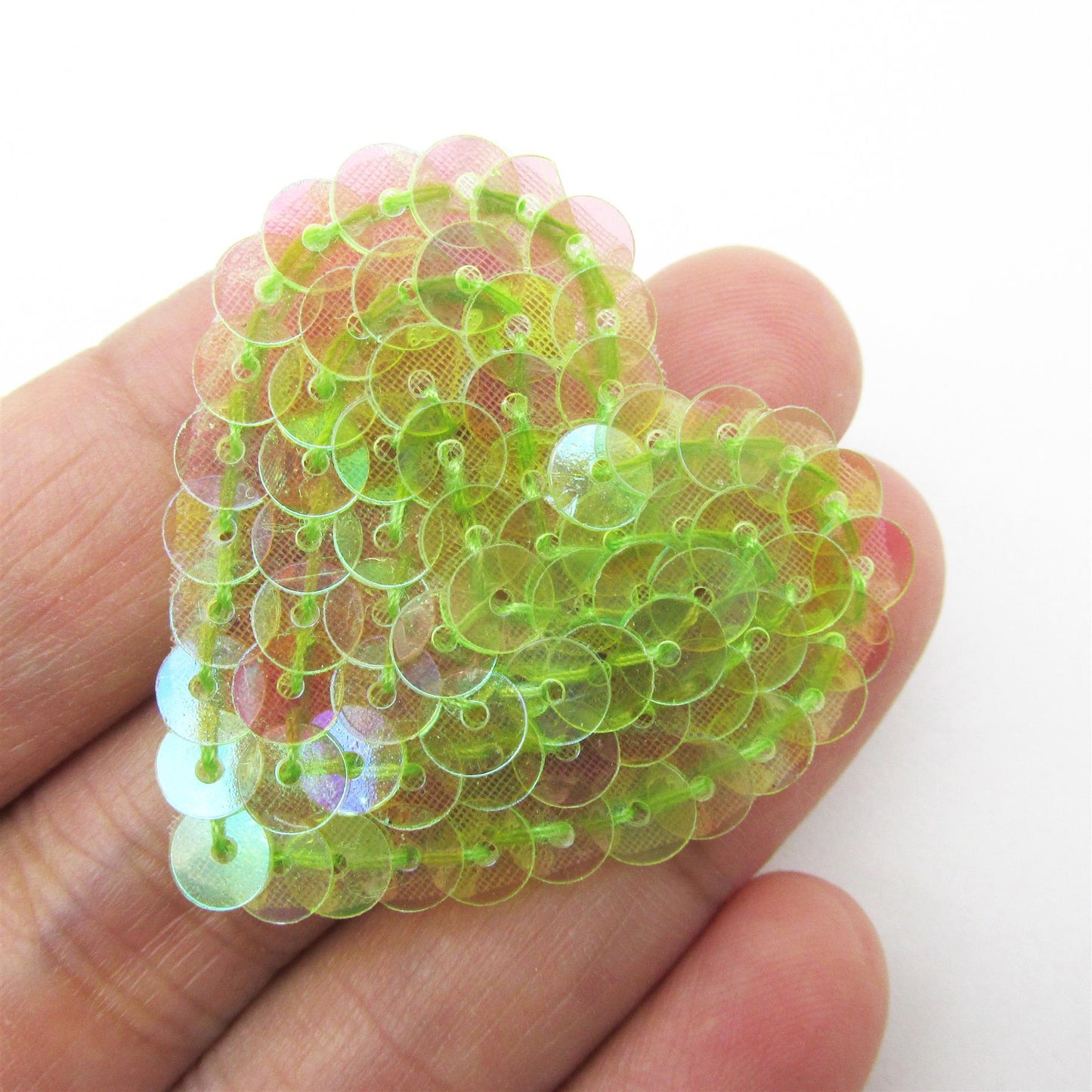 Sequin Heart Motif 40mm - 9716