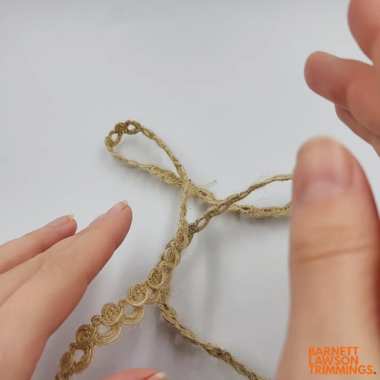 Decorative Jute Braid Natural 13mm x1m - 5338