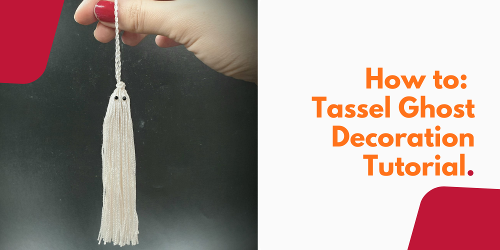 How to: Make a Tassel Ghost Halloween Decoration