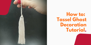 How to: Make a Tassel Ghost Halloween Decoration