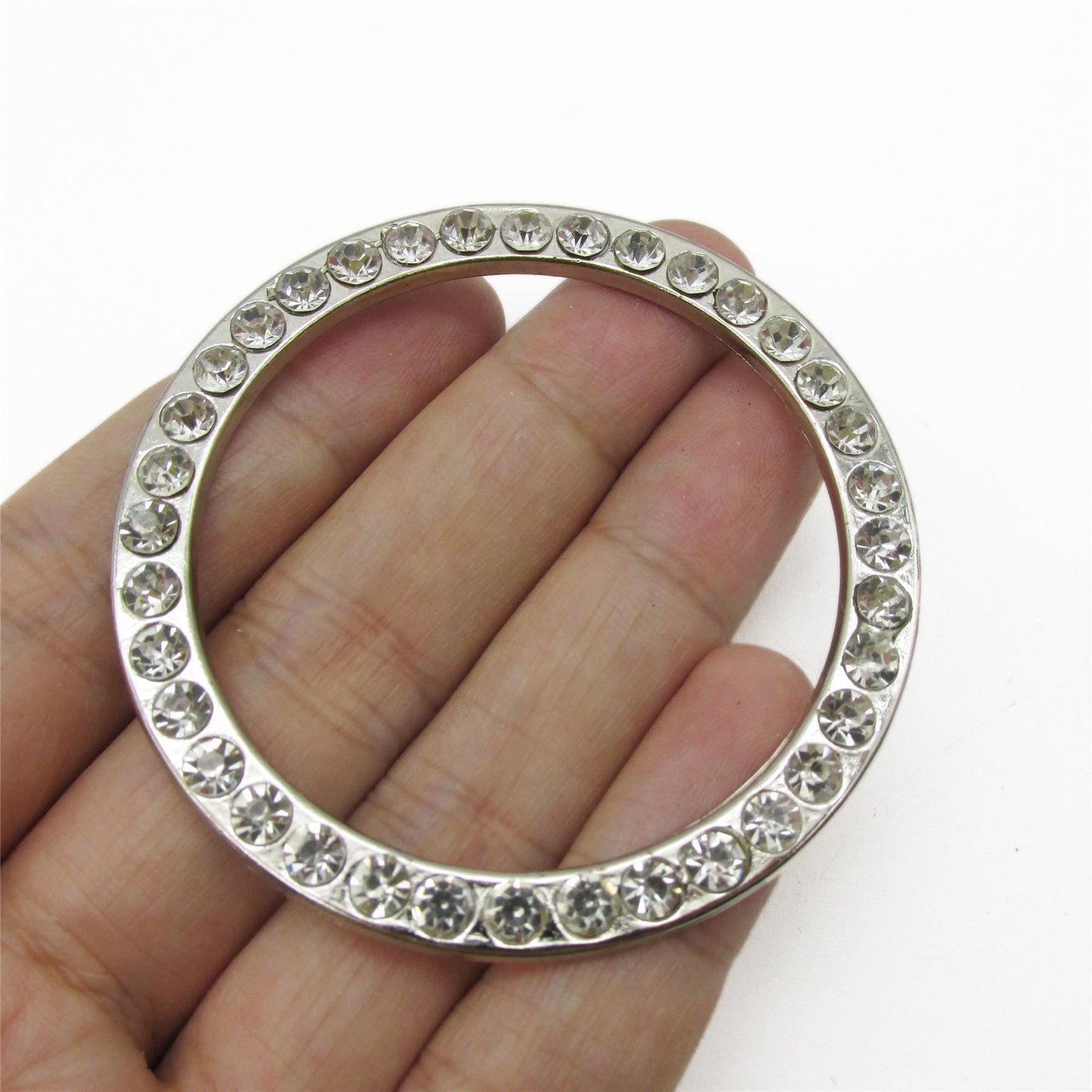 Metal Diamante Ring - Clear - 60mm - 5274