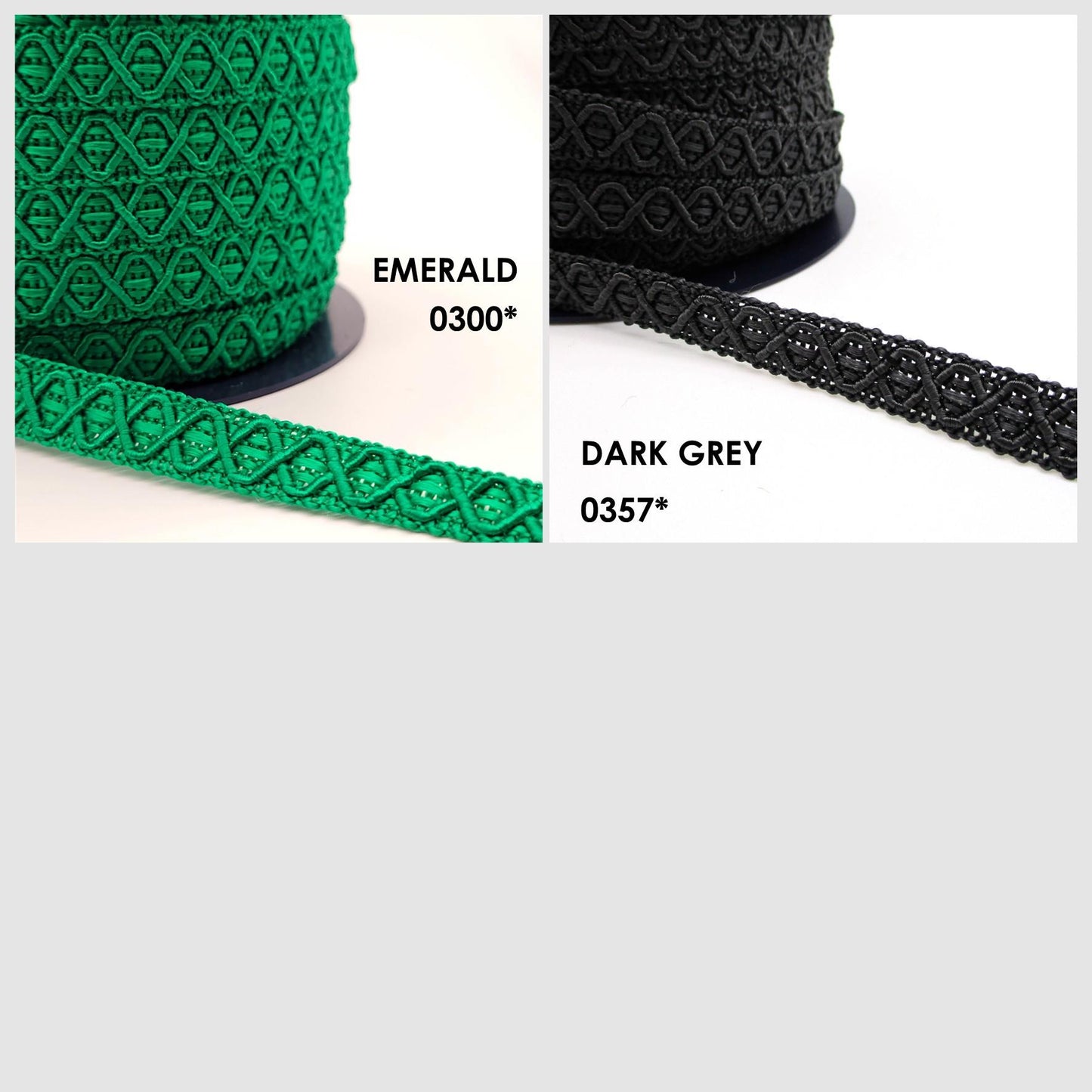 Gimp Braid with Criss Cross Design - 12mm - by the metre - 7980