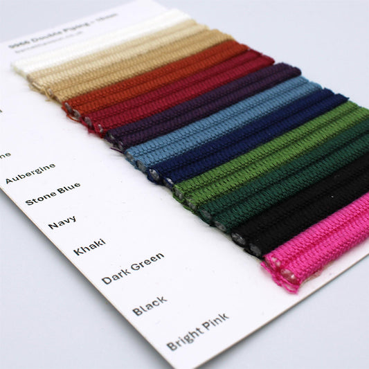 SC - 9966   Shadecard - 12 'Standard' Double Piping Colours