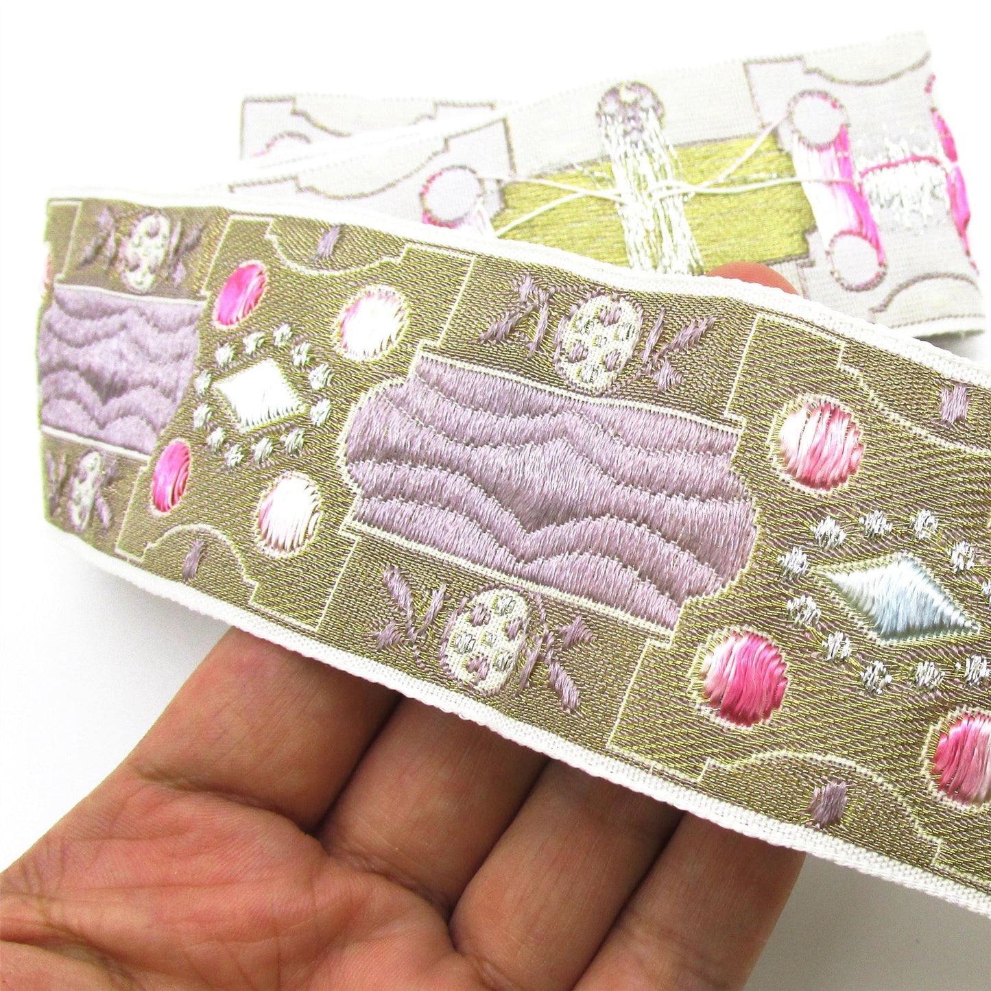 Ornate Pattern Wide Braid - 48mm - by the metre - 6682