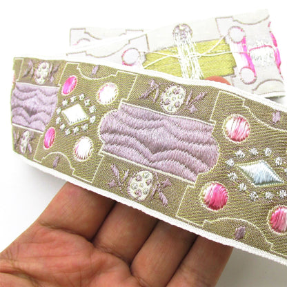 Ornate Pattern Wide Braid - 48mm - by the metre - 6682