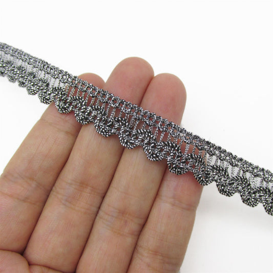Metallic Braid With Scalloped Edge 12mm 3346