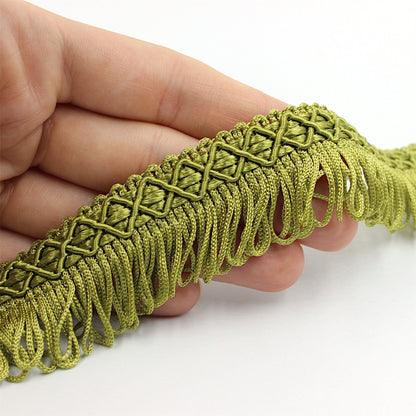 Vintage Gimp Braid With Looped Fringe 28mm 0572