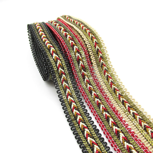 Herringbone Plait & Sequin Braid 20mm 7611