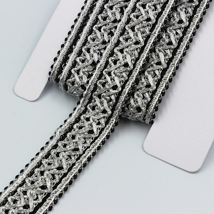 Metallic Braid With Criss-Cross Design 20mm 8645