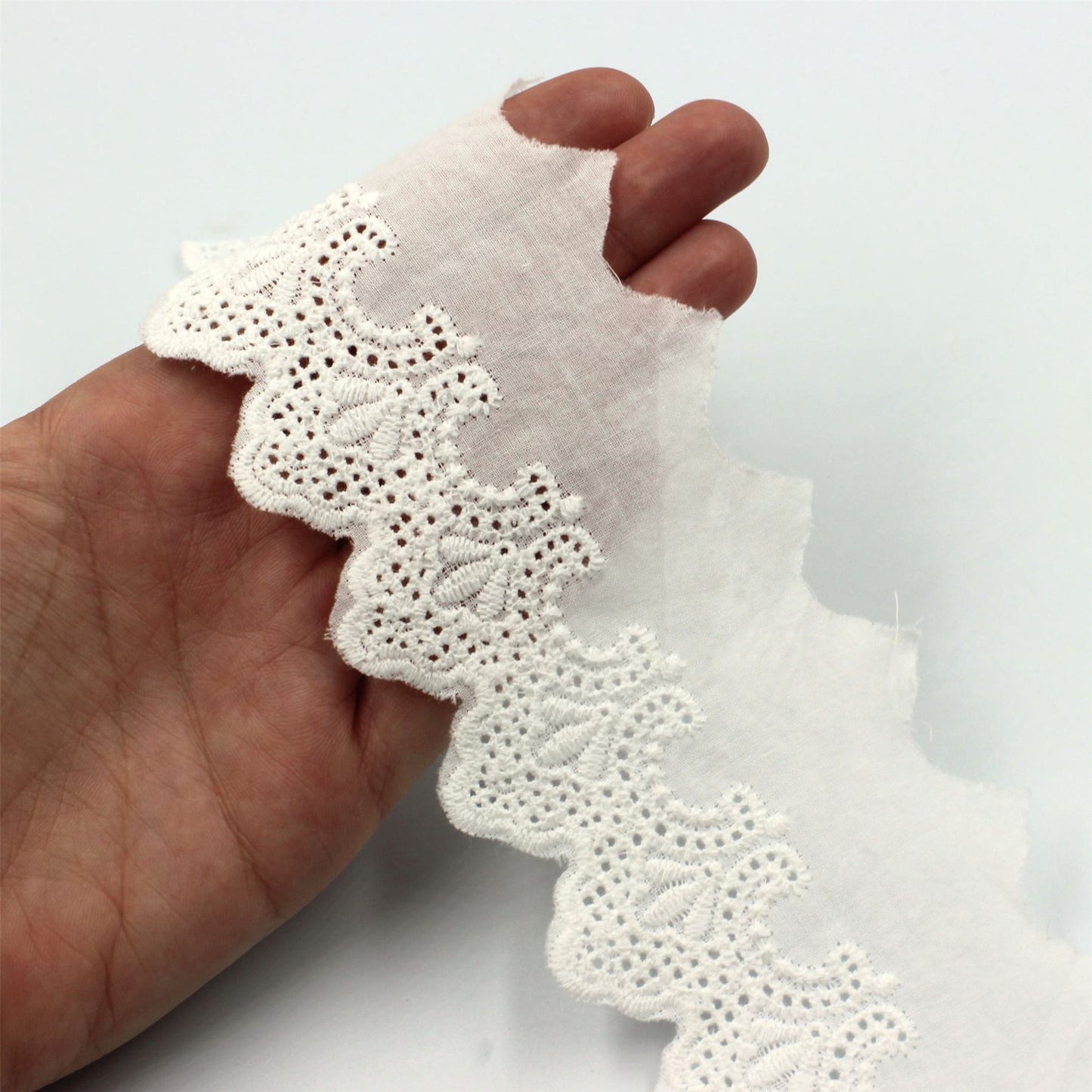 Scalloped Edge Broderie Anglaise 65mm 6148