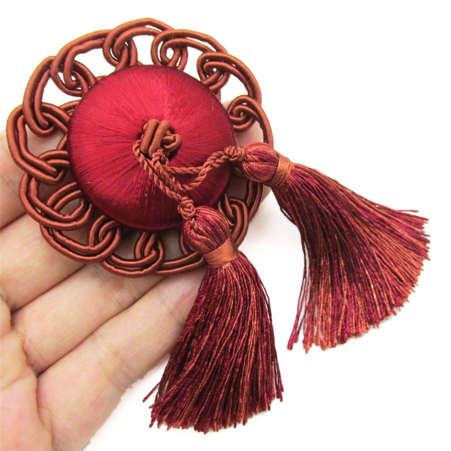 Double Key Tassel with Circular Head - 10cm - 9120