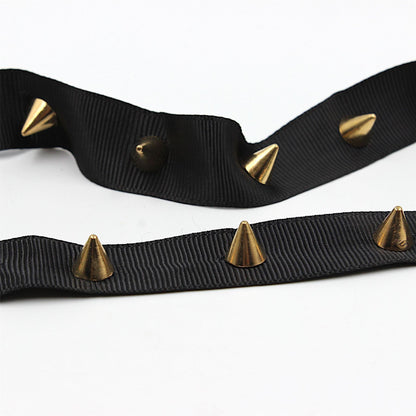 Spike Studded Grosgrain Braid 18mm x 1m - 9750