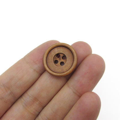 Wooden 4-Hole Buttons x 5pcs - 5309