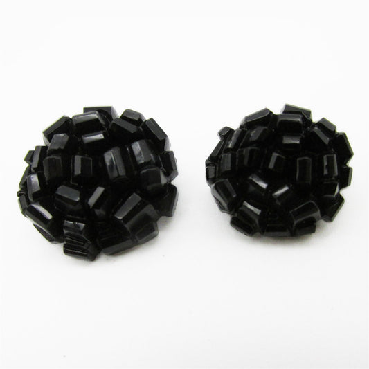 Jagged Jet Black Button 4367