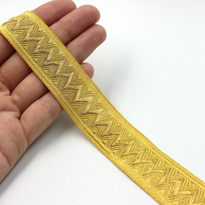 Zig Zag Patterned Metallic Braid x 1m - 8343