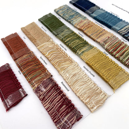 Shadecard - 16 'Standard' Viscose Brush Fringe Colours - SC - 6517