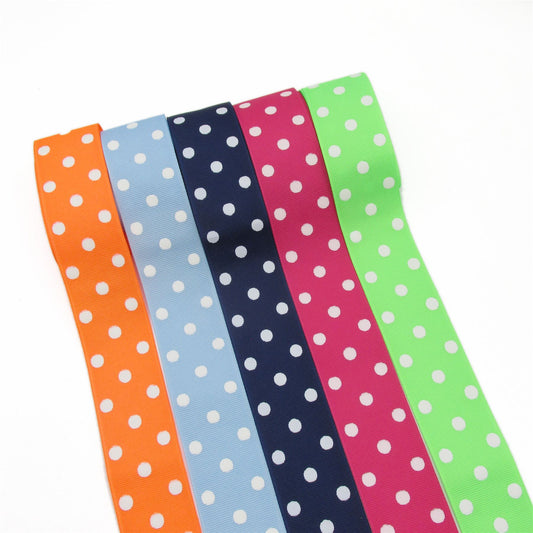 Polka Dot Grosgrain Ribbon - 36mm - by the metre - 5434