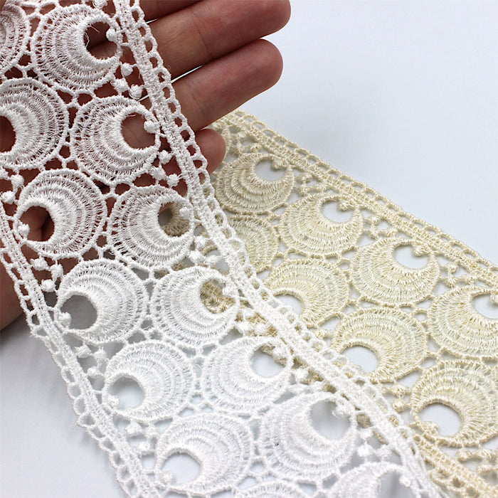 Guipure Lace With Moon Design 65mm 8647