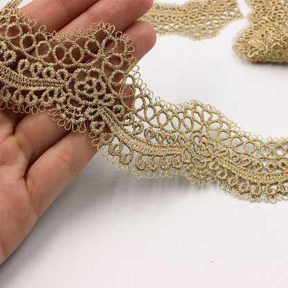 Metallic Scalloped Lace 50mm 6889