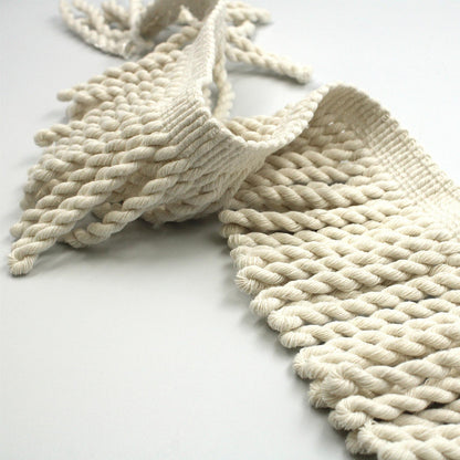 Chunky Cotton Bullion Fringe - Natural - 9cm - by the metre - 5594