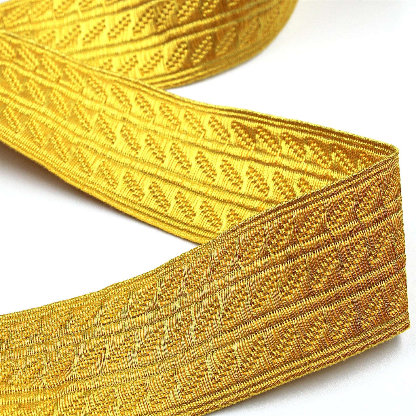 Metallic Braid with Embossed Row Design x 1m - 7548