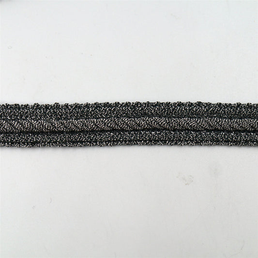 Braid with Metallic Cord Centre - 17mm - by the metre - 7916