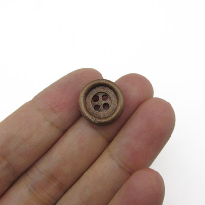 Wooden 4-Hole Buttons x 5pcs - 5309