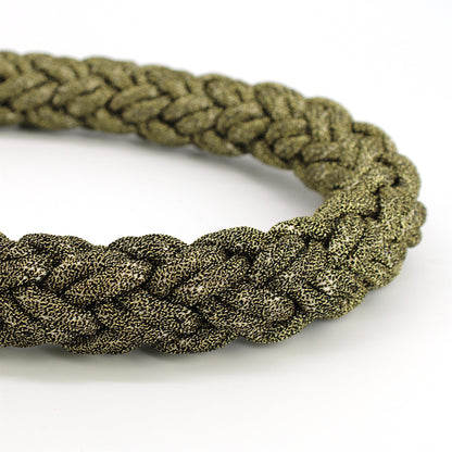 Metallic Plaited Rope - Old Gold - 24mm - by the metre - 8307