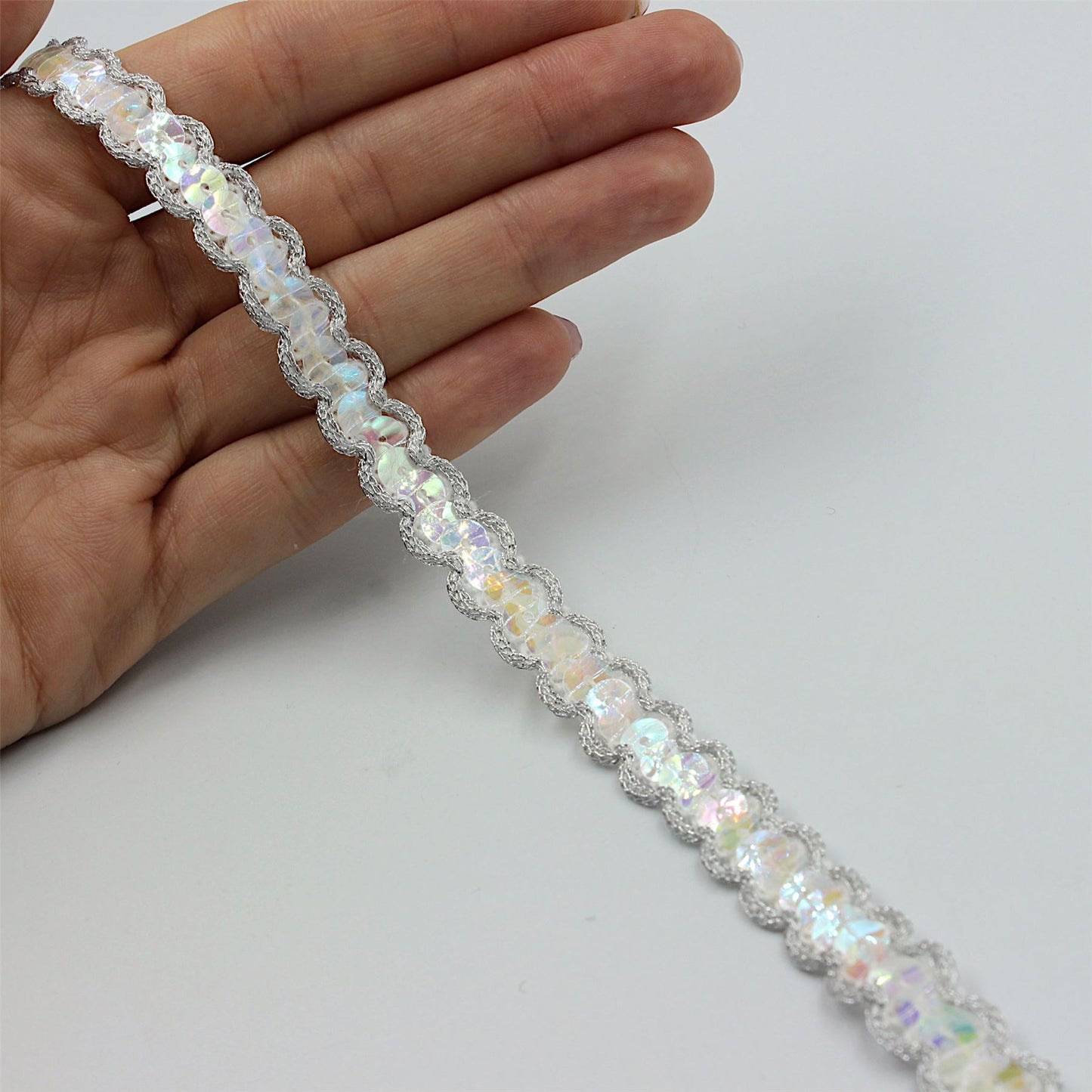 Sequin Braid With Decorative Edge 12mm 7774