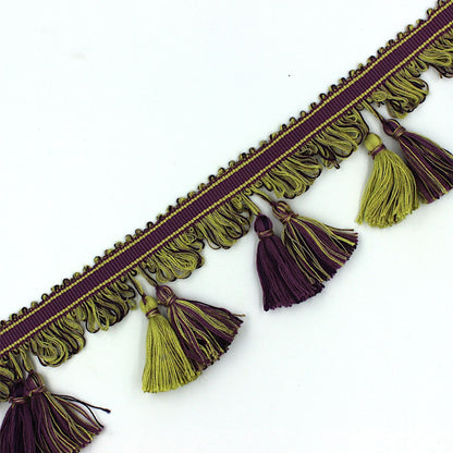 Grosgrain Braid With Tassel Fringe 70mm 6175