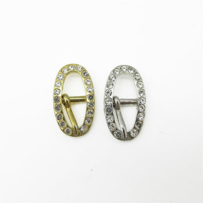 Oval Diamante Prong Buckle 25mm - 7191