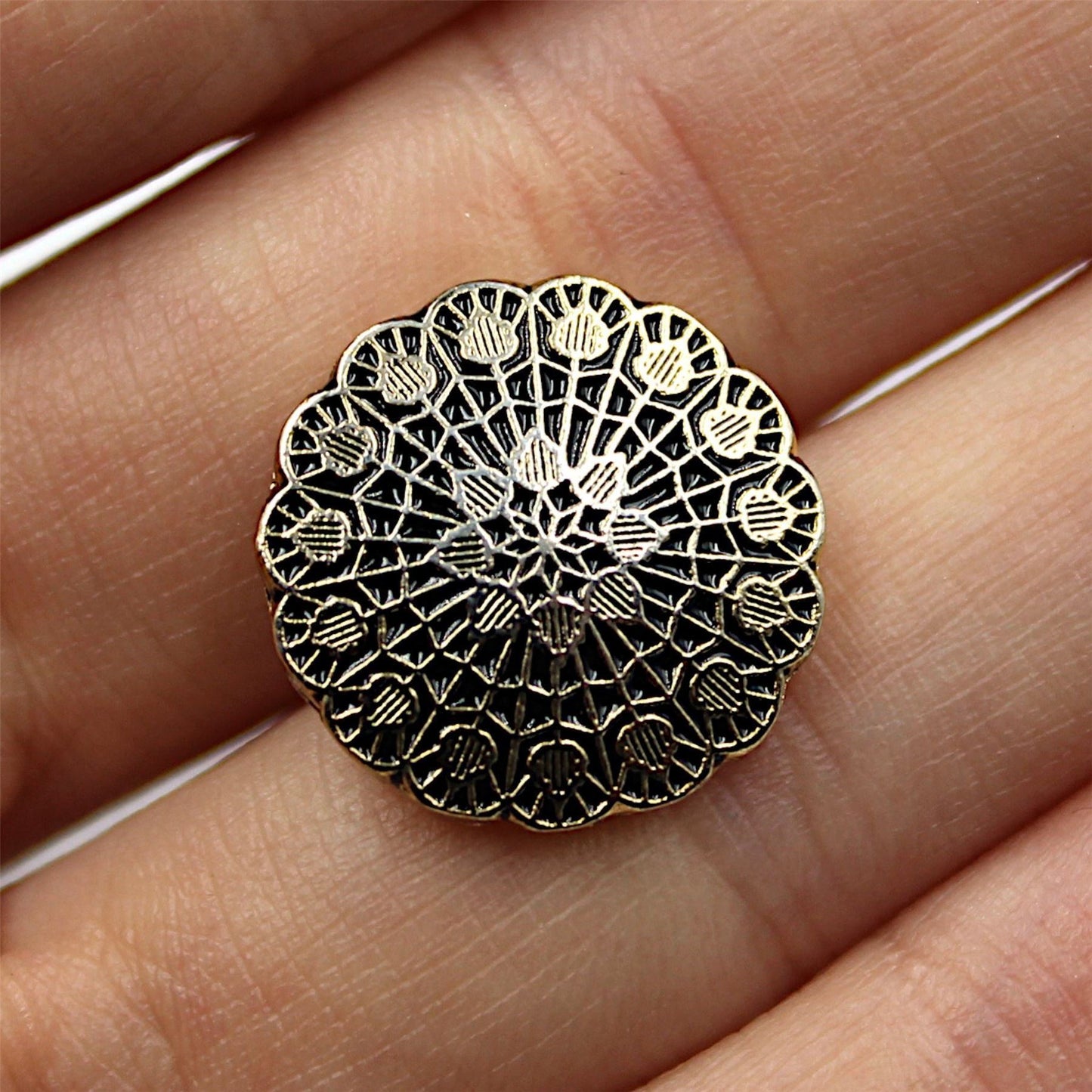 Filigree Metal Button 4390