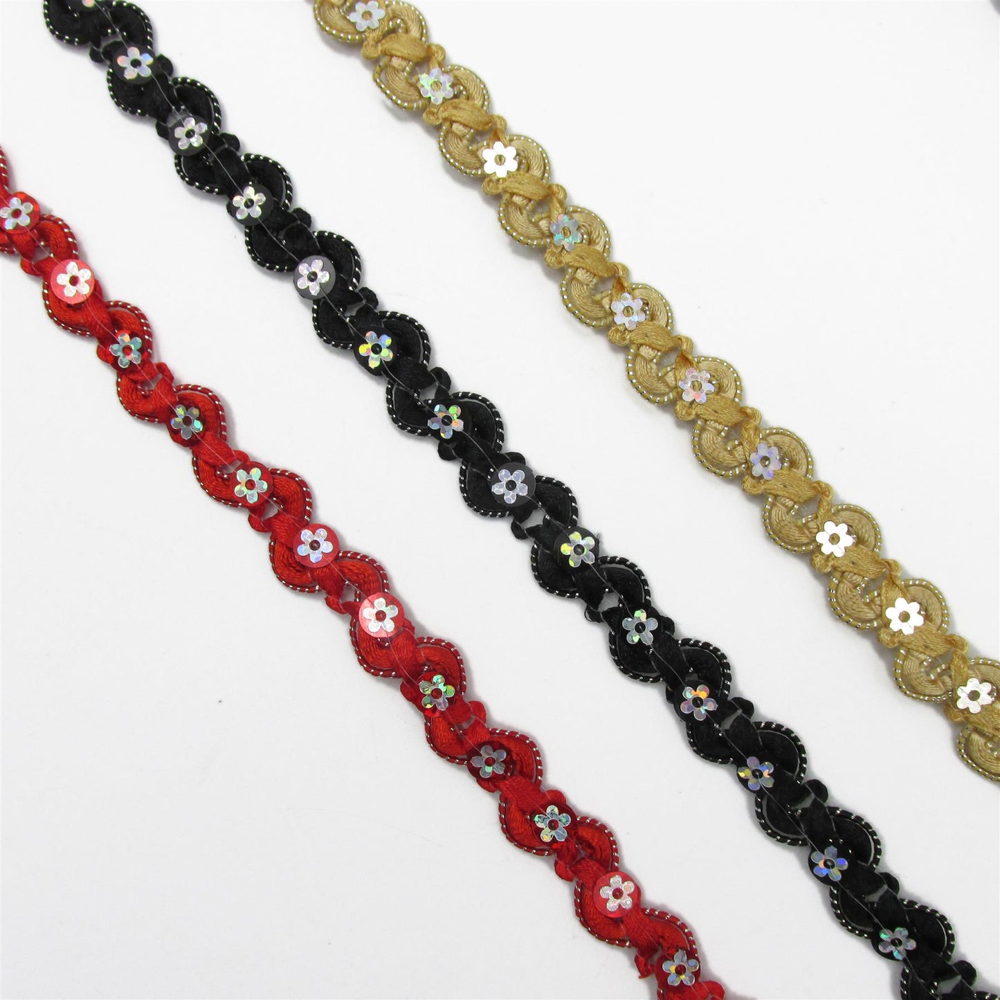 Sequin Flower Wiggle Braid 5009