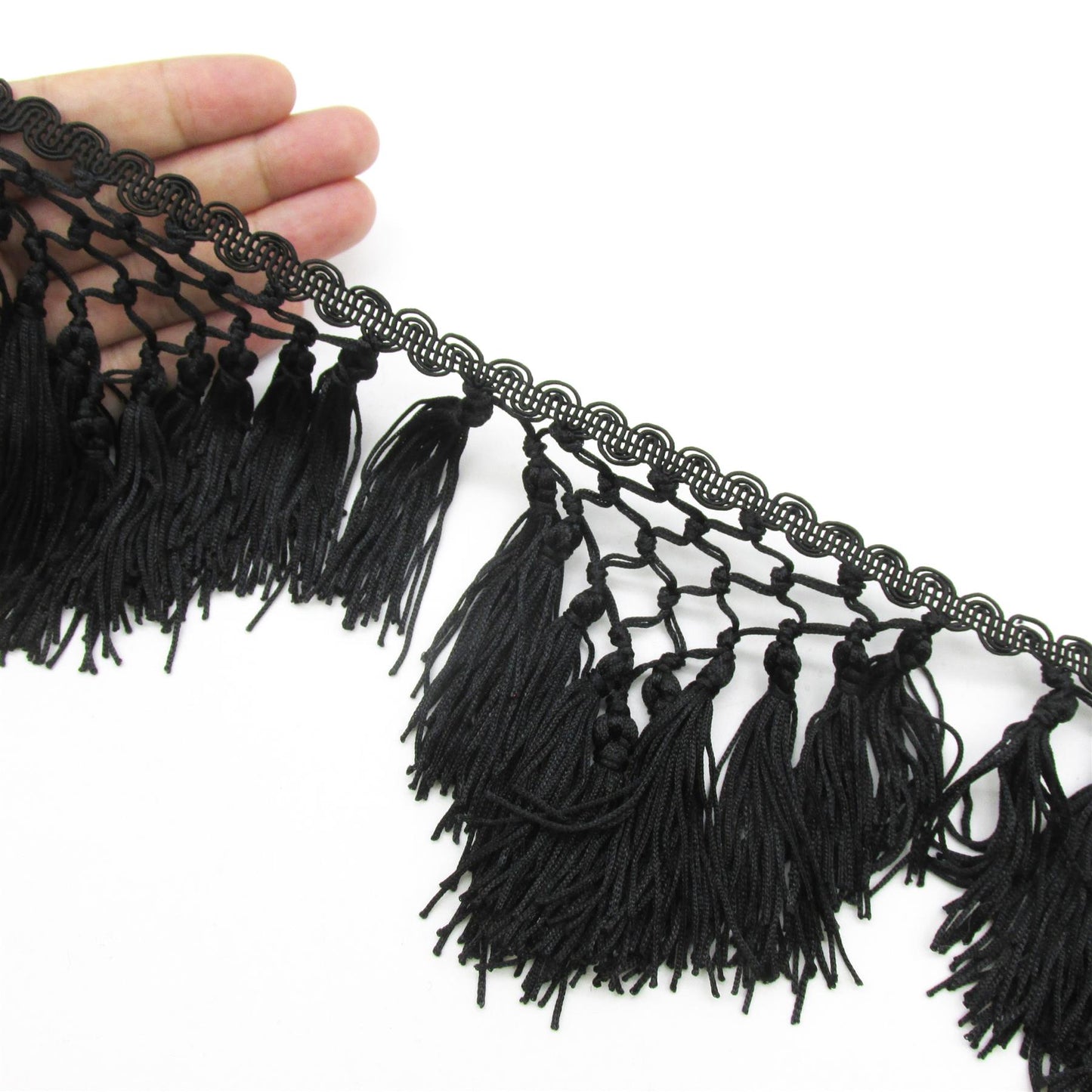 Trellis Tassel Fringe - 12cm - by the metre - 7473