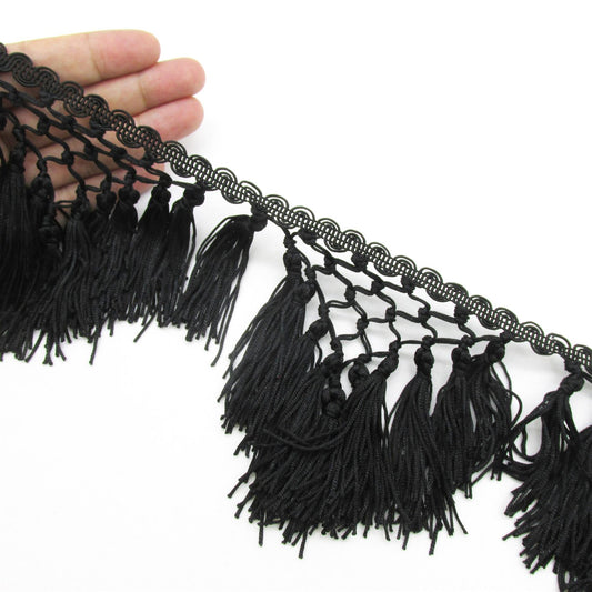 Trellis Tassel Fringe - 12cm - by the metre - 7473