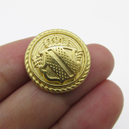 Metal Shield Button with Rope Edge - 7503