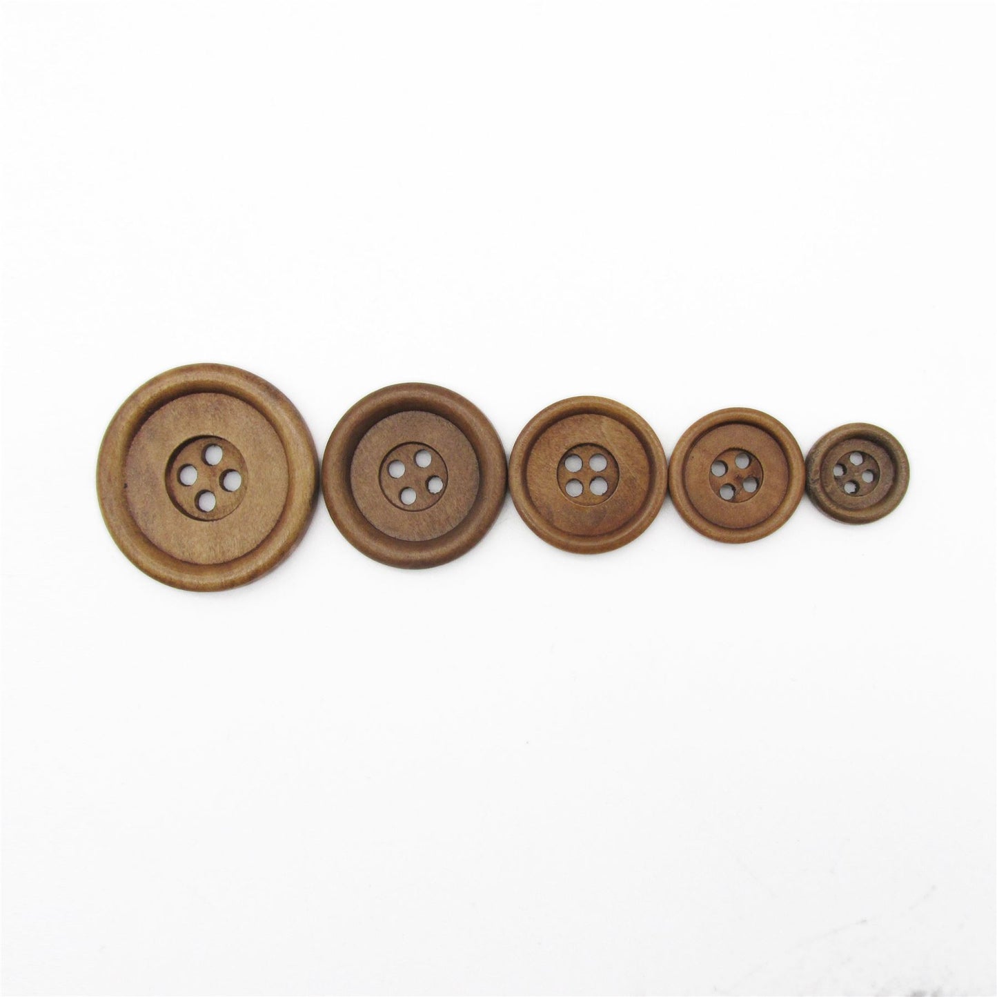 Wooden 4-Hole Buttons x 5pcs - 5309