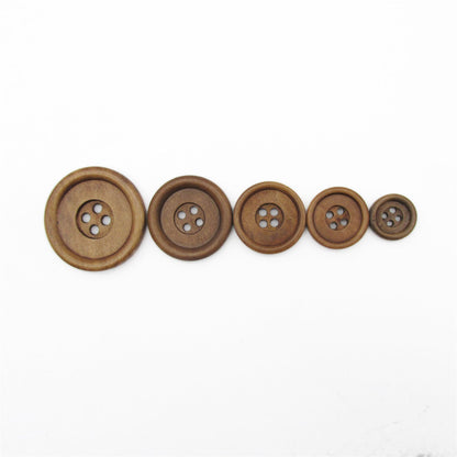 Wooden 4-Hole Buttons x 5pcs - 5309