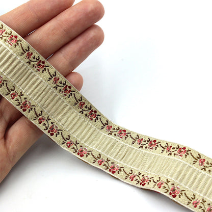 Tucked Centre Metallic Braid - 30mm - by the metre - 6554